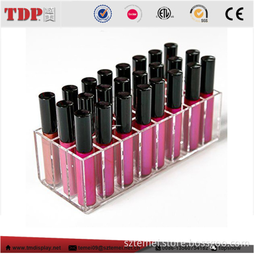 24 Slot Lipgloss Holder Case Acrylic Lip Gloss Makeup Organizer Lipstick Holder